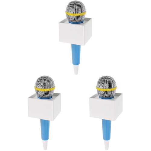 3St Stabiele Nep Microfoon Prop Plastic Voor Podium En 1