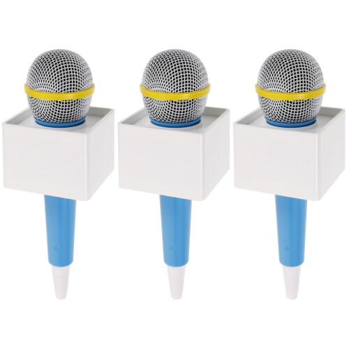 3St Stabiele Nep Microfoon Prop Plastic Voor Podium En 2