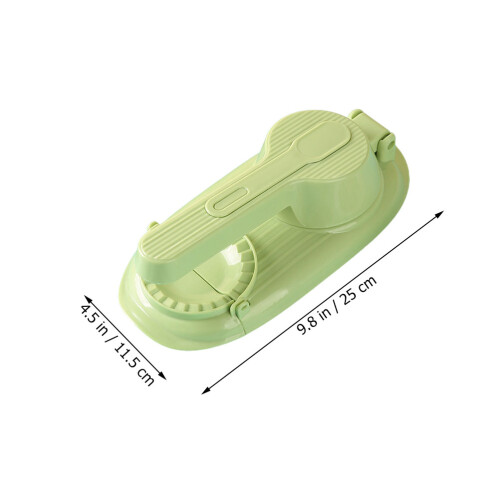2Pcs Handheld Dumpling Maker Green PP 2 in 1 Dough Press Tool 1