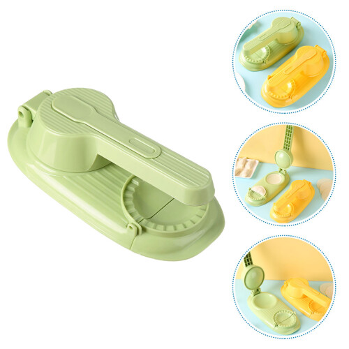 2Pcs Handheld Dumpling Maker Green PP 2 in 1 Dough Press Tool 2