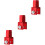 3Pcs Red Motorcycle Shock Absorbers Aluminum Rear Riser Accessory 6