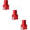 3Pcs Red Motorcycle Shock Absorbers Aluminum Rear Riser Accessory 10