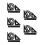 5Sets Black Geometry Measuring Kit with Protractor for School 10