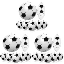 18Pièces Ballons Football Gonflables Enfants Multicolores Pour Loisirs