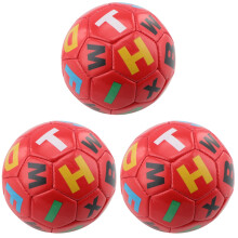 3Pcs PVC Inflatable Football Balls for Kids Portable Bright Color Toys