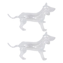 2Pcs Clear PVC Dog Mannequin for Retail Display of Dog Clothing