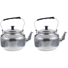 2Pcs Aluminum Alloy Small Tea Kettle Silver Stovetop Water Pot