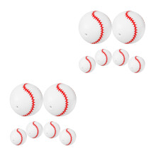 12Pcs White Inflatable PVC Baseball Balls for Kids Sports Party Favors