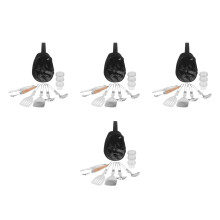 4Sets Lightweight Outdoor Camping Cooking Utensils Stainless Steel Kit