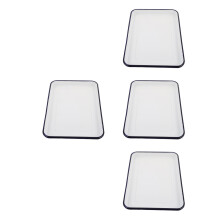4St Witte Emaille Bakvorm Met Vintage Design, Rechthoekig Voor Thuis