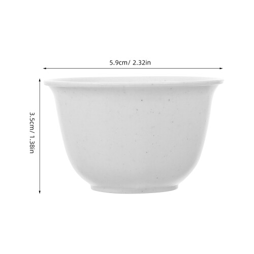 144Pcs White PP Tea Cups for Household Storage 1