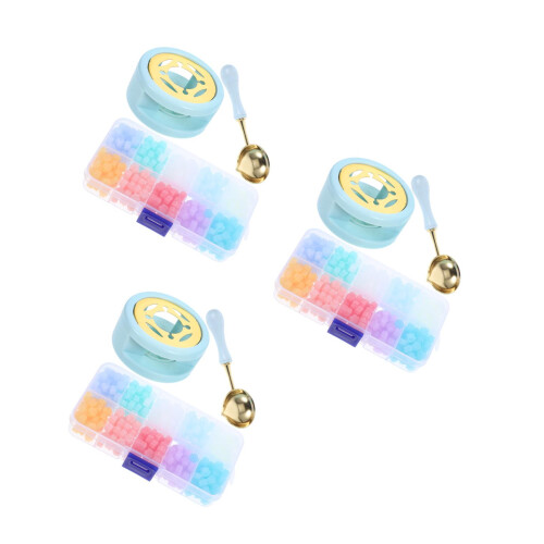 3Sets Reusable Wax Melting Stove Multi-Color Portable Sealing Tool