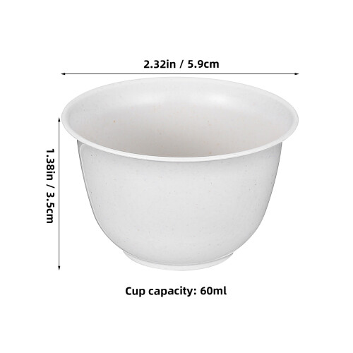 144Pcs White PP Tea Cups for Household Storage 2