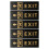 5Pcs Black Acrylic Exit Sign with Arrow Self Adhesive for Business Use 1