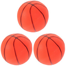 3Pcs Orange PVC Playground Balls Bouncy Ball Toy for Kids Outdoor Play