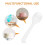 500Pcs Multipurpose White Plastic Dessert Fork and Spoon Combo 9