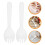 500Pcs Multipurpose White Plastic Dessert Fork and Spoon Combo 10