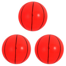 3Pcs Red PVC Basketball Ball for Kids Exercising and Interactive Play