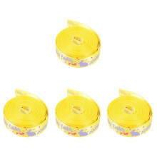 4Rolls Yellow Easter Ribbon for Gift Wrapping Decoration DIY Crafts