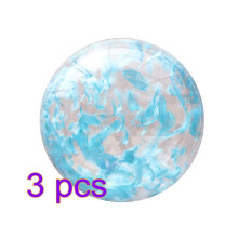 3Pcs Transparent Blue Inflatable Ball for Outdoor Beach and Indoor Fun