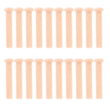 30Pcs Khaki Mini Wooden Rivets for Craft Wood Dowels and Train Wheels