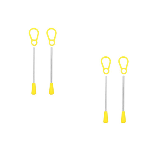 4Pcs Versatile Triangle Iron Mallet Sticks Yellow for Instrument Use