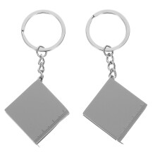 2Pcs Zinc Alloy Small Retractable Tape Measure Keychain Portable Ruler