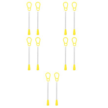 10Pcs Versatile Triangle Iron Sticks Mallet with Stylish Yellow Design