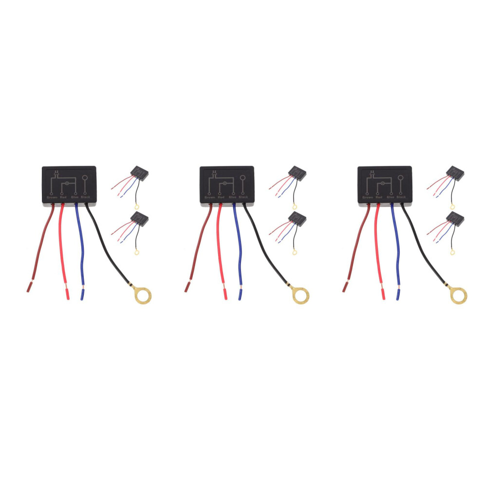 9Pcs Black Touch Sensor Replacement Lamp Switch Four-Level Dimming Abs 3703416368401