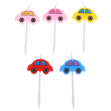 15Pcs Cartoon Car Cake Flameless Candles Cake Decorating Supplies
