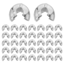 50Pcs Copper Ball Chain End Stops Silver for Window Blinds Jewelry DIY