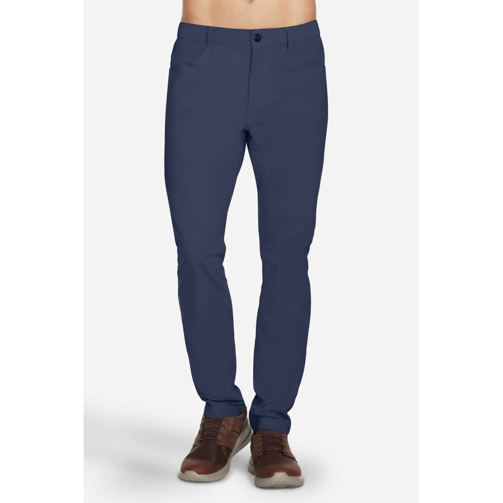 Skechers (, ) Go Walk Premium 5 Pocket Polyester Men's Grey Chino Pants