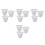 12Pcs Durable White Silicone Stoppers Flexible Spill-Proof Bottle Caps 7