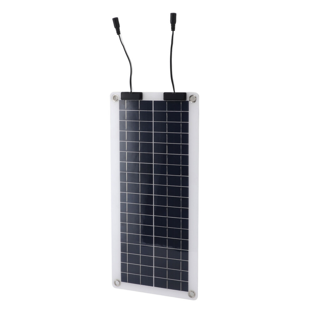 30W Portable Solar Panel Charger Kit With Battery Clips For Rv Boat 3791386944275