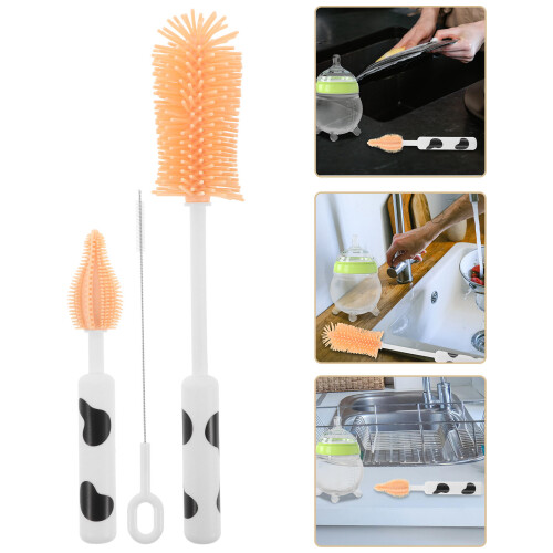 6Pièces Brosse Nettoyage Silicone Multi Usage Bouteille Gobelet 2