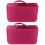 2Pièces De Rangement Cd Dvd Rouge Grand Capacité Zippé Résistant 6