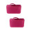2Pièces De Rangement Cd Dvd Rouge Grand Capacité Zippé Résistant 8