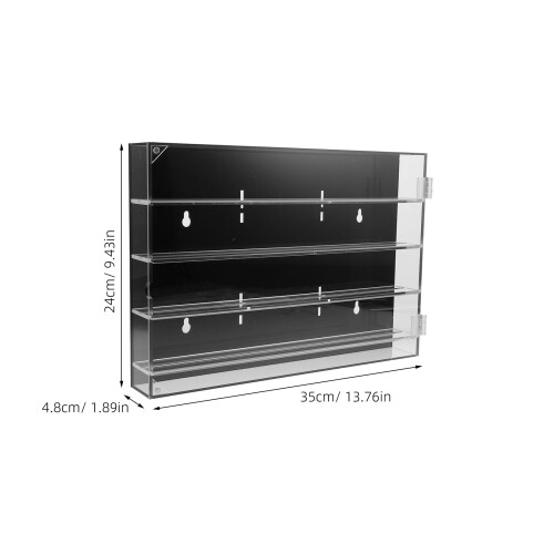 Black Acrylic Holder Transparent Storage Rack for Kitchen 2