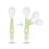 1Set Baby Feeding Spoon Fork Durable PP Material Bendable 360 Green 2