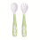 1Set Baby Feeding Spoon Fork Durable PP Material Bendable 360 Green 9