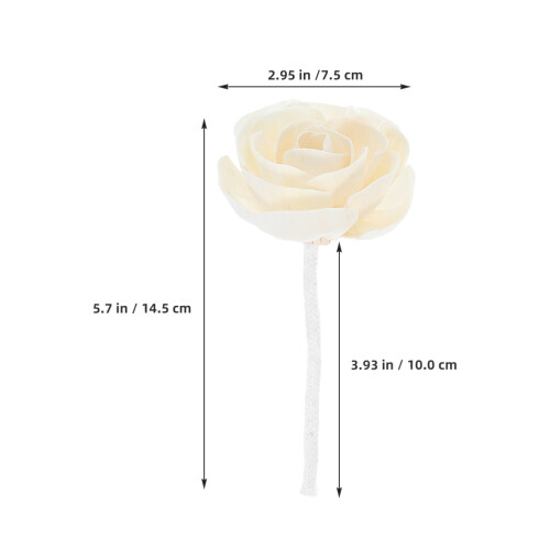 10Pcs Beige Faux Flower Reed Diffusers with Scent Home Decor 1