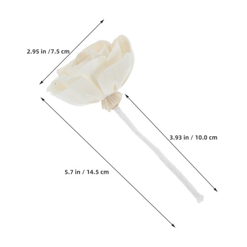 10Pcs Beige Faux Flower Reed Diffusers with Scent Home Decor 2