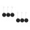 6Pcs Durable Steel Wire Retractable Remote Holder Security Cable Lock 7