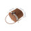 Brown Handwoven Basket with Lid Handle for Fruit Storage 2