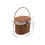 Brown Handwoven Basket with Lid Handle for Fruit Storage 3