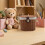 Brown Handwoven Basket with Lid Handle for Fruit Storage 7