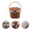 Brown Handwoven Basket with Lid Handle for Fruit Storage 9