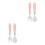 2Ensembles Kit Fourchette Bébé Acier Rose Portable 5
