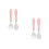 2Ensembles Kit Fourchette Bébé Acier Rose Portable 7