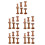 30Pcs Durable Wood Bobbins Brown Sewing Thread Holders for Embroidery 4